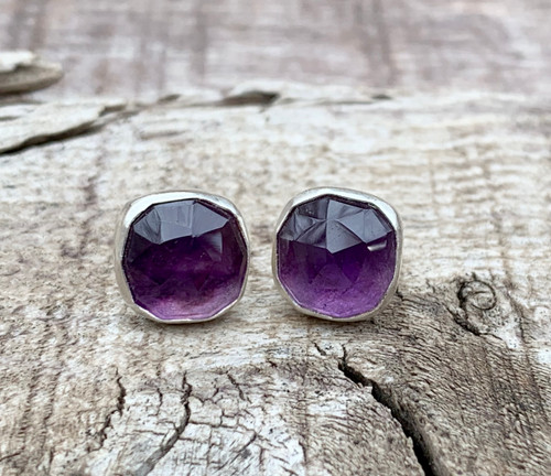 Light Purple Stone Stud Earrings, Purple Stone Stud Earrings, February  Birthstone Stud Earrings, Purple Solitaire Earrings, Purple Cz - Etsy