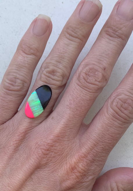 Reserved Naomi Bello Opal Sterling Silver Ring