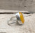 Rich Yellow Oval Agate Sterling Silver Ring