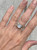White Faceted Moonstone Sterling Silver Three Band Stacking Ring