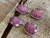 Statement Free Form Dark Pink Raw Sapphire Sterling Silver Geometric Dangle Earrings