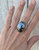 Large Oval Gray Reflective Hematite Sterling Silver Statement Ring 