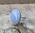 Elegant Oval Lilac Agate Sterling Silver Statement Ring