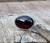 Large Horizontal Oval Dark Red Garnet Sterling Silver Statement Ring | January Birthstone Ring 