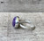Solitaire Luminescent Purple Charoite Sterling Silver Ring  