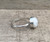 Elegant 10mm Dendrite Opal Agate Sterling Silver Solitaire Ring 