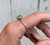 8mm Elegant Apple Green Luminescent Prehnite Solitaire Gemstone Sterling Silver Ring