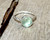 8mm Elegant Apple Green Luminescent Prehnite Solitaire Gemstone Sterling Silver Ring | Twisted Band Prehnite Ring | Prehnite Silver Ring