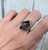 Edgy Hexagon Super Seven Gemstone Sterling Silver Ring | Melody Gemstone Ring 