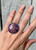 Large Round Purple Ocean Jasper Sterling Silver Statement Ring