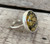 Yellow Black Dragon Agate Sterling Silver Ring 