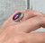 Elegant Oval Pastel Blue Pink Purple Dragon Agate Sterling Silver Ring | Choose Your Stone