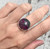 Pink Purple Green Dragon Agate Sterling Silver Statement Ring