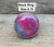 Large Round Pastel Purple Pink Blue Dragon Vein Agate Sterling Silver Fantasy Ring