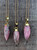  Pink and Black Rhodochrosite Bullet 14 Karat Gold Electroplated Necklace 