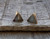 Geometric Triangle Labradorite 14 Karat Gold Electroplated Stud Earrings | Pyramid Earrings