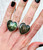 Flashy Heart Shaped Labradorite Sterling Silver Ring with Hammered Ring Band