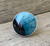 Stunning Edgy Black and Light Blue Inner Druzy Agate Sterling Silver Ring