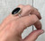 Elegant Oval Black Onyx Sterling Silver Ring 