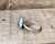 12mm Round Solitaire Cool Tones Dahlia Copper Turquoise Sterling Silver Ring