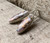Elegant Long Oval Bronze Pink Opal Sterling Silver Dangle Earrings