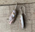 Elegant Long Oval Bronze Pink Opal Sterling Silver Dangle Earrings
