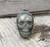 Spooky Labradorite Hand Carved Skull Sterling Silver Statement Ring