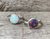Bright Sparkly 8mm Simulated Opal Solitaire Sterling Silver Ring