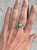 Bright Sparkly 8mm Simulated Opal Solitaire Sterling Silver Ring