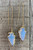 Edgy Opalite Quartz Crystal 14 Karat Gold Plated Arrowhead Ear Threader Earrings