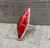 Edgy FreeForm Bright Red Coral Fossil Sterling Silver Ring