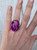 One of a Kind Large Oval Purple Ocean Jasper Sterling Silver Ring | Statement Ring