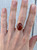 Edgy Blood Red Orange Large Oval Carnelian Sterling Silver Ring Vertical Setting