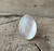 Luminescent Large Oval White Mother of Pearl Sterling Silver Ring