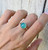 Solitaire Blue 10mm Round Chalcedony Sterling Silver Ring