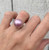 Large Elegant Pink Mabe South Sea AAA Pearl in Sterling Silver with Sterling Silver Decorative Ring Band