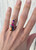 Edgy Dagger Dahlia Copper Turquoise Sterling Silver Ring