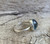 Blue Gray Sparkly Faceted Aurora Opal Doublet Sterling Silver Ring