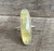 Soft Yellow Striped Cushion Cut Fluorite Gemstone Sterling Silver Ring