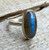 Elongated Oval Flashy Blue Labradorite Sterling Silver Ring of Protection | Labradorite Ring | Silver Ring | Energy Stone Ring | Boho