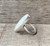 Luminescent Marquise White Moonstone Sterling Silver Ring