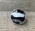 Round Black and White Zebra Jasper Sterling Silver Solitaire Ring