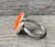 Oval Chinese Orange Jadeite Sterling Silver Ring MADE TO ORDER