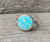 Round Sparkly Light Turquoise Simulated Opal Sterling Silver Ring