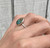 Teardrop Blue Amazonite and Copper Infused Sterling Silver Ring