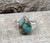 Teardrop Blue Amazonite and Copper Infused Sterling Silver Ring