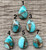 Teardrop Blue Amazonite and Copper Infused Sterling Silver Ring