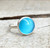 Round Brilliant White Cat's Eye Sterling Silver Boho Chic Ring