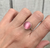 Round Lush Pink Cat's Eye Sterling Silver Boho Chic Ring