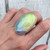 One of a Kind Color Infused Quartz Sterling Silver Statement Ring